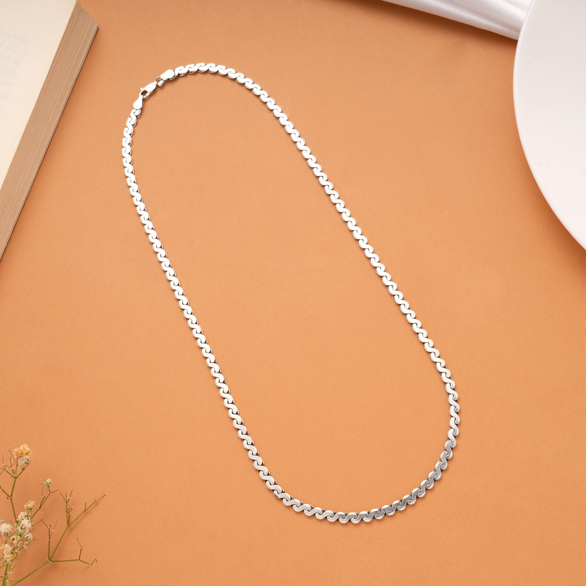 Classic Curved S Link Silver Chain