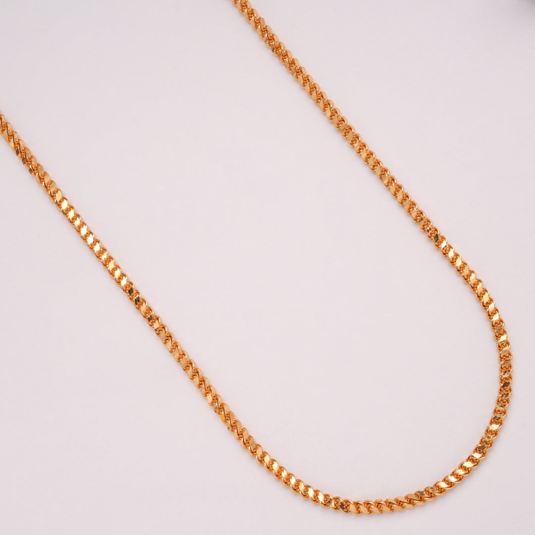 Trendy Twisted Link Gold Plated Chain