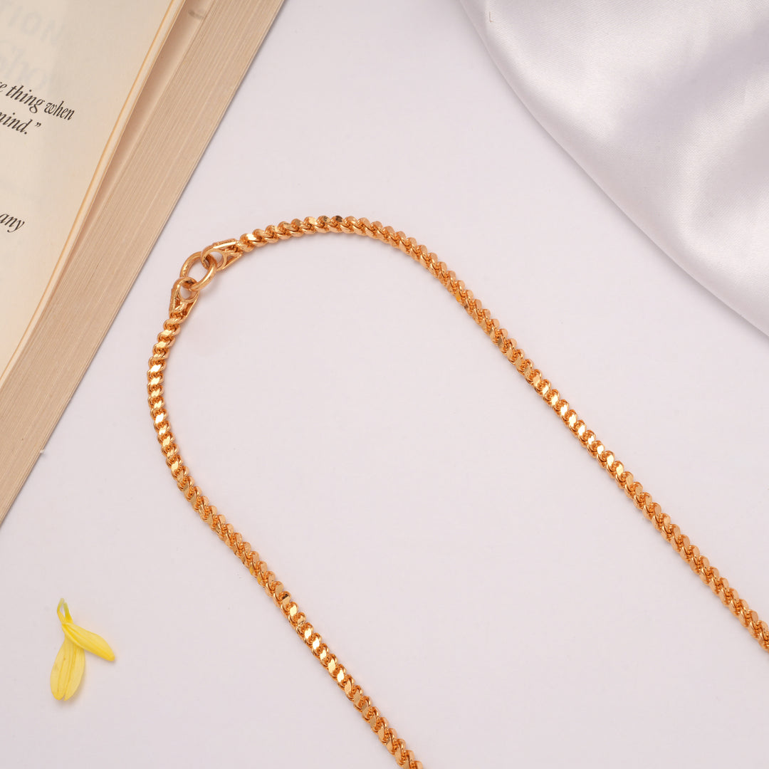 Trendy Twisted Link Gold Plated Chain
