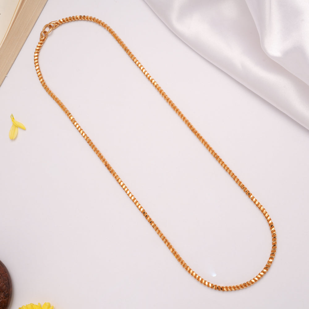 Trendy Twisted Link Gold Plated Chain