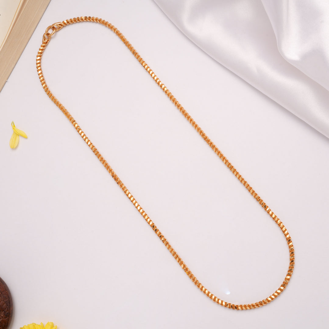 Trendy Twisted Link Gold Plated Chain