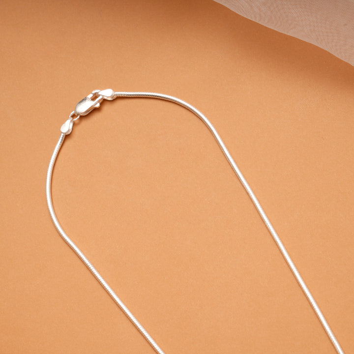 Elegant Hexagon Shape Beaded Silver Chain
