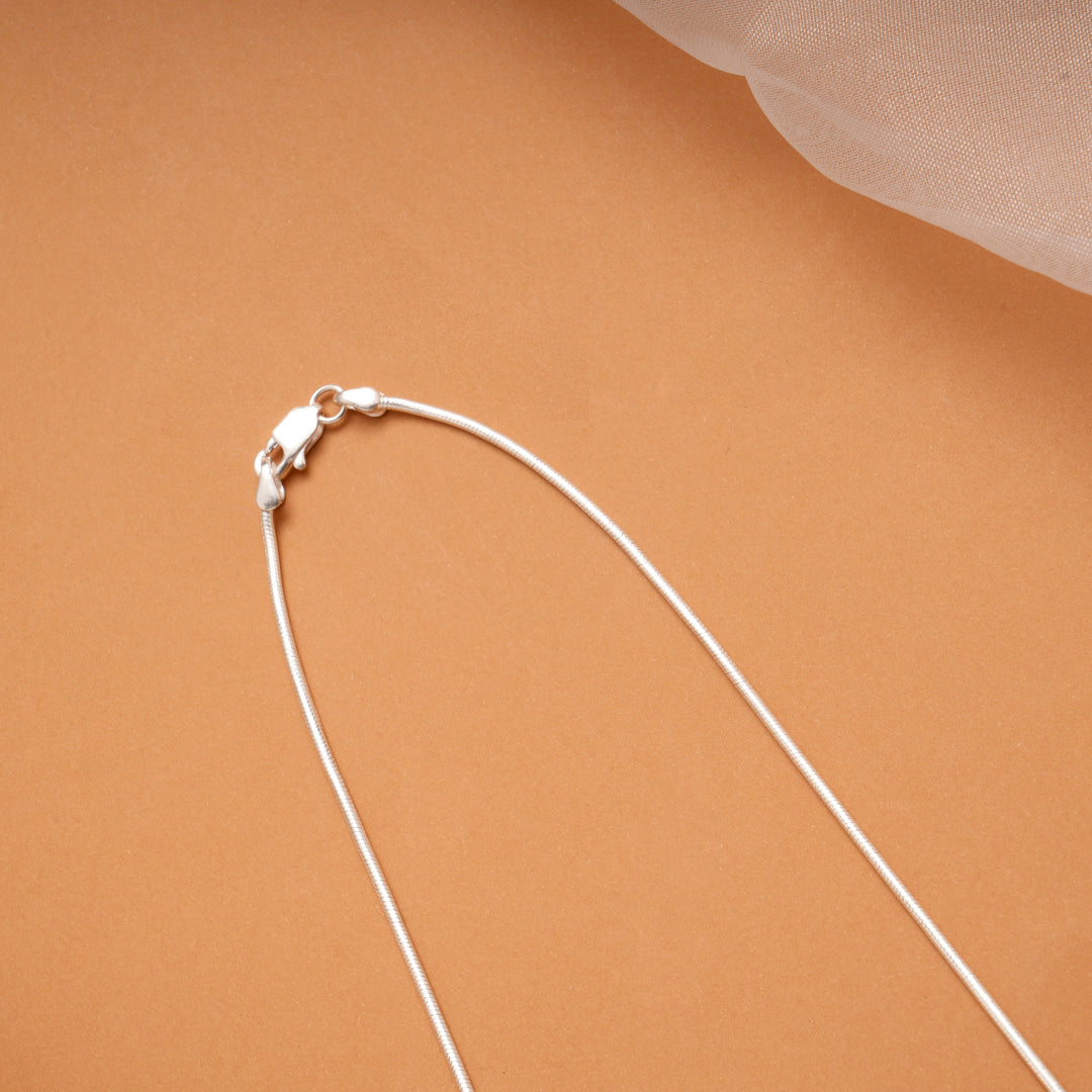 Bold Snake Pattern Silver Chain