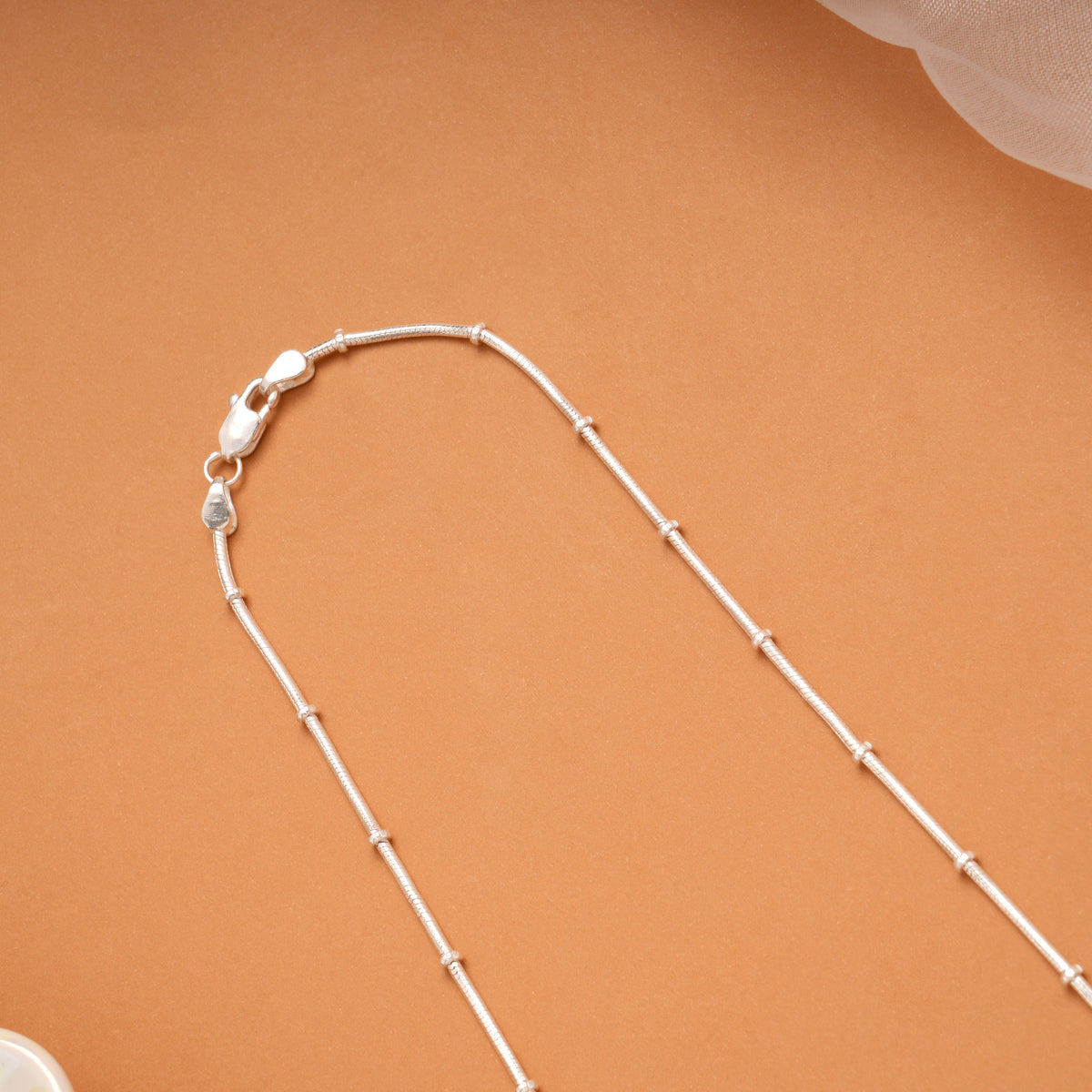 Silver Beaded Rope Women’s Chain