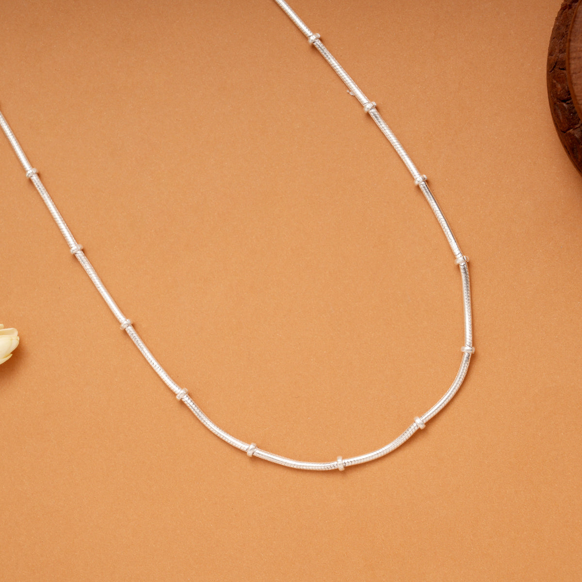 Silver Beaded Rope Women’s Chain