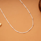 Silver Beaded Rope Women’s Chain