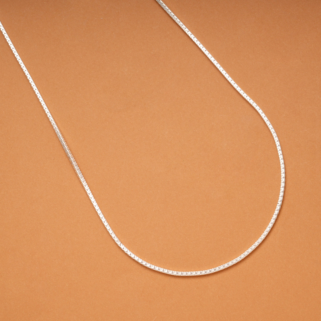 Minimal Box Design Silver Chain