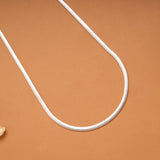 Spiral Cut Silver Snake Chain
