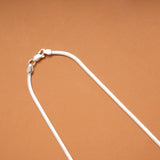 Spiral Cut Silver Snake Chain
