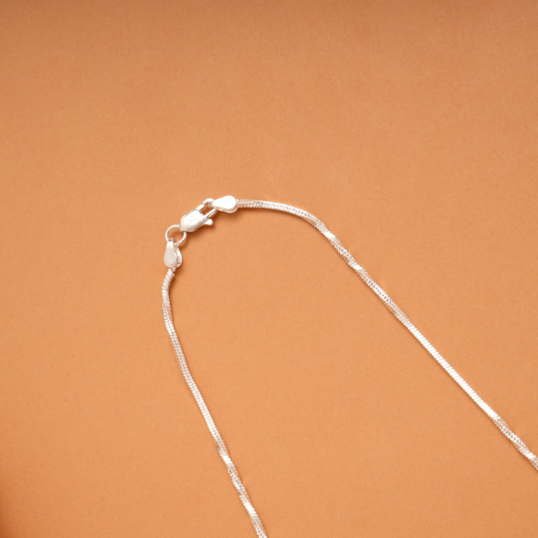 Elegant Twisted Silver Men’s Chain