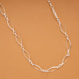 Delicate Link Pattern Silver Men’s Chain