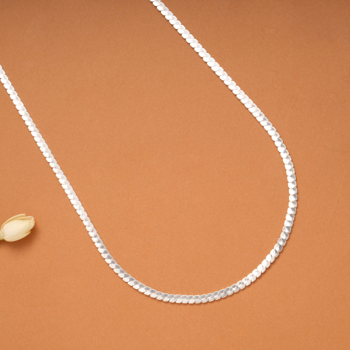 Modern Zigzag Design Silver Chain