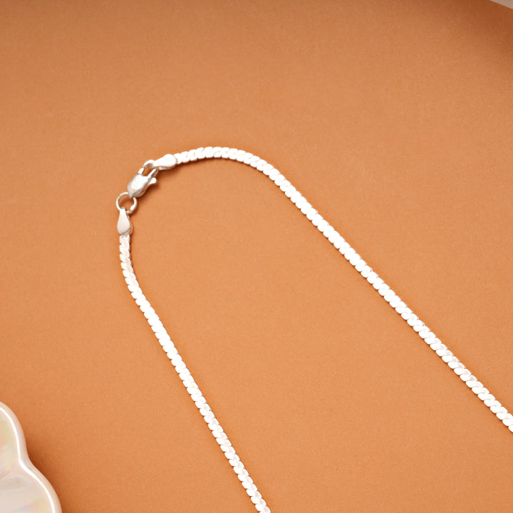 Modern Zigzag Design Silver Chain