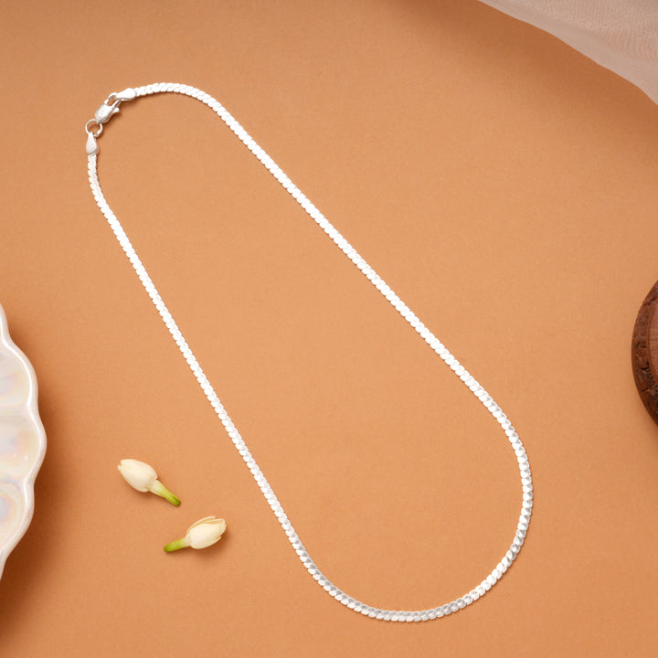 Modern Zigzag Design Silver Chain