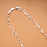 Silver Paper Clip Design Men’s Chain