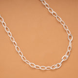 Silver Paper Clip Design Men’s Chain