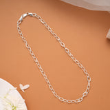 Silver Paper Clip Design Men’s Chain