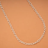 Sleek Silver Oval Link Chain