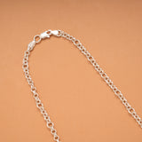 Sleek Silver Oval Link Chain