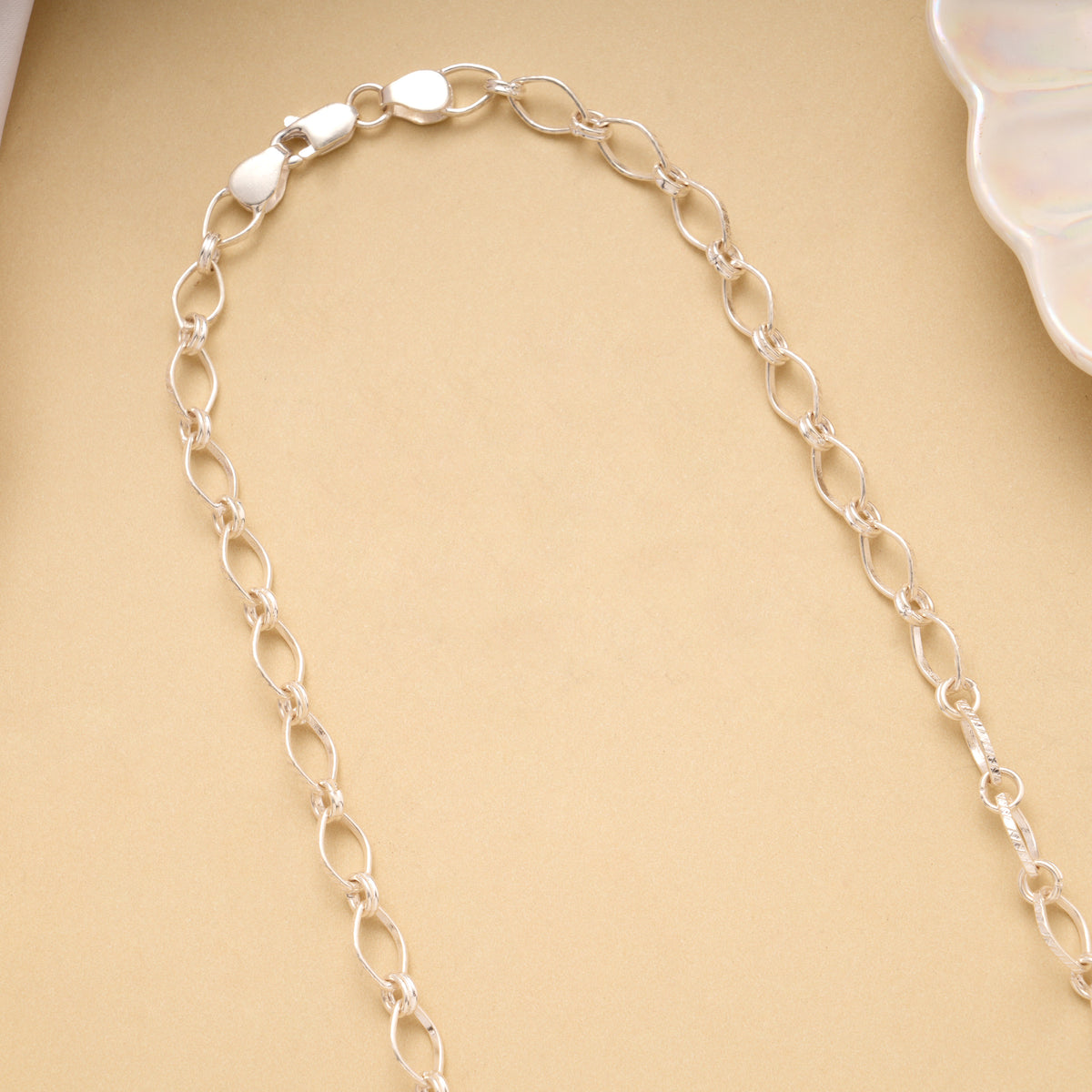 Unique Silver Paper Link Men’s Chain