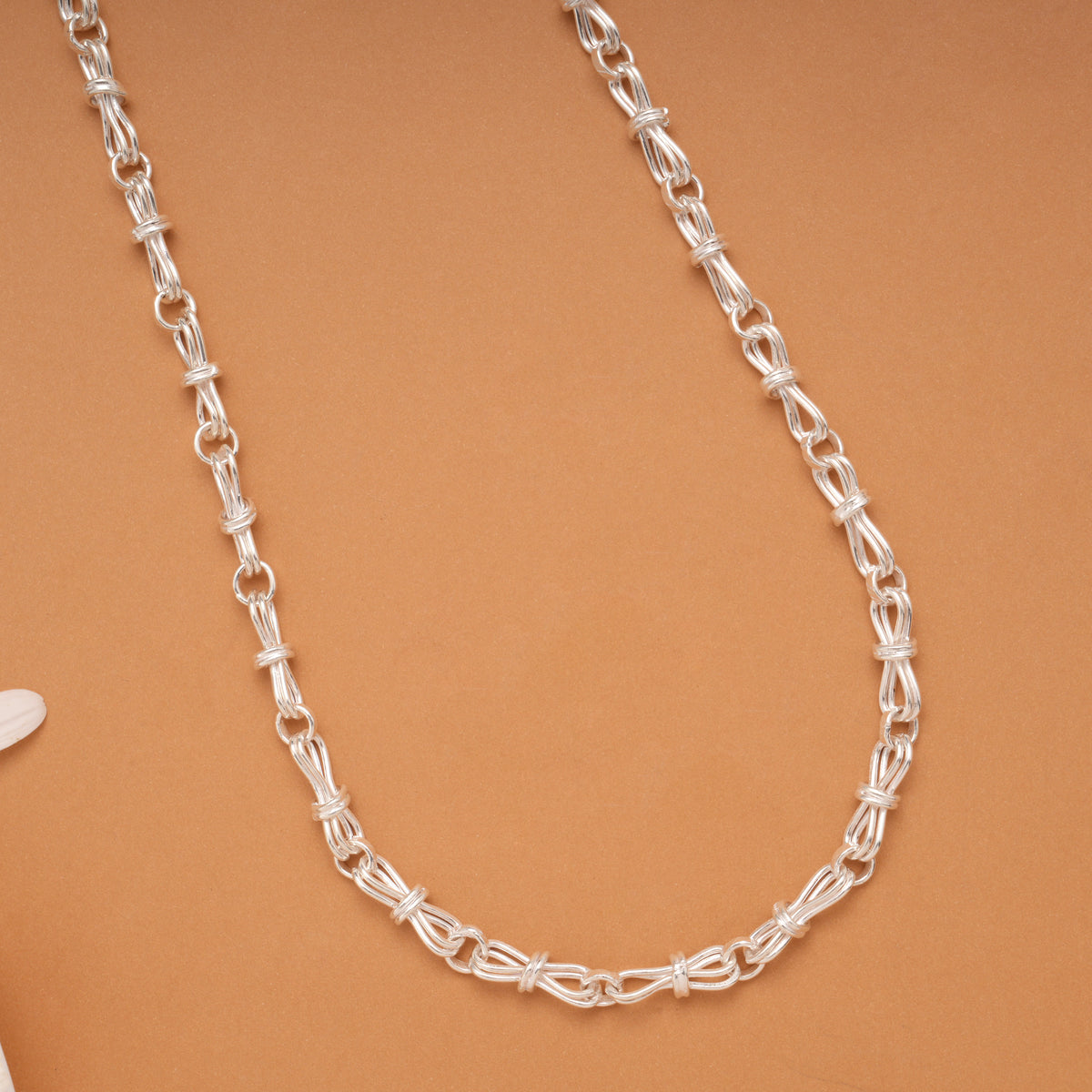 Infinity Design Link Pattern Silver Chain