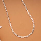 Infinity Design Link Pattern Silver Chain