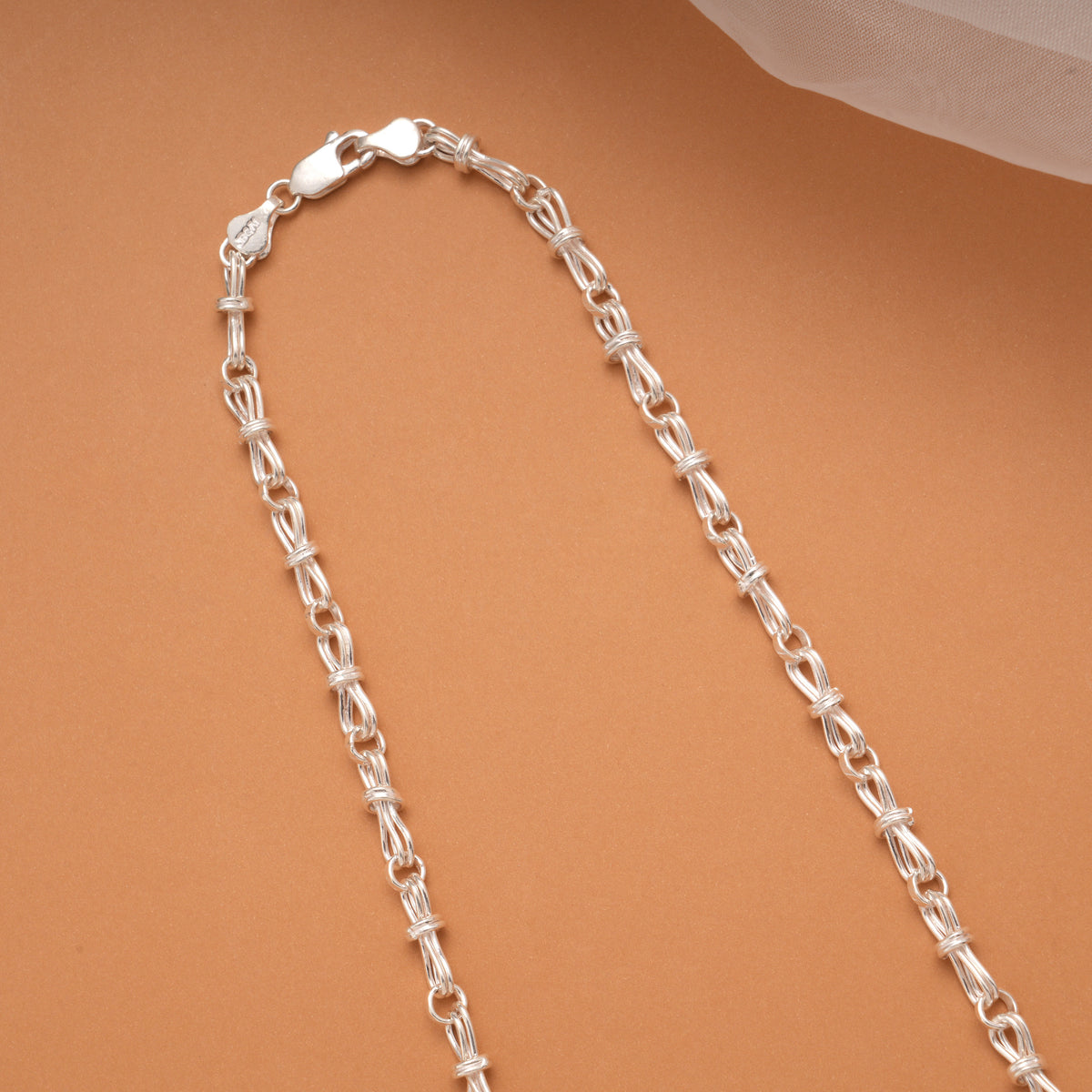 Infinity Design Link Pattern Silver Chain