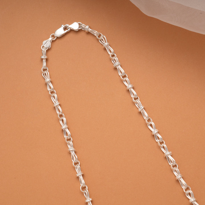 Infinity Design Link Pattern Silver Chain