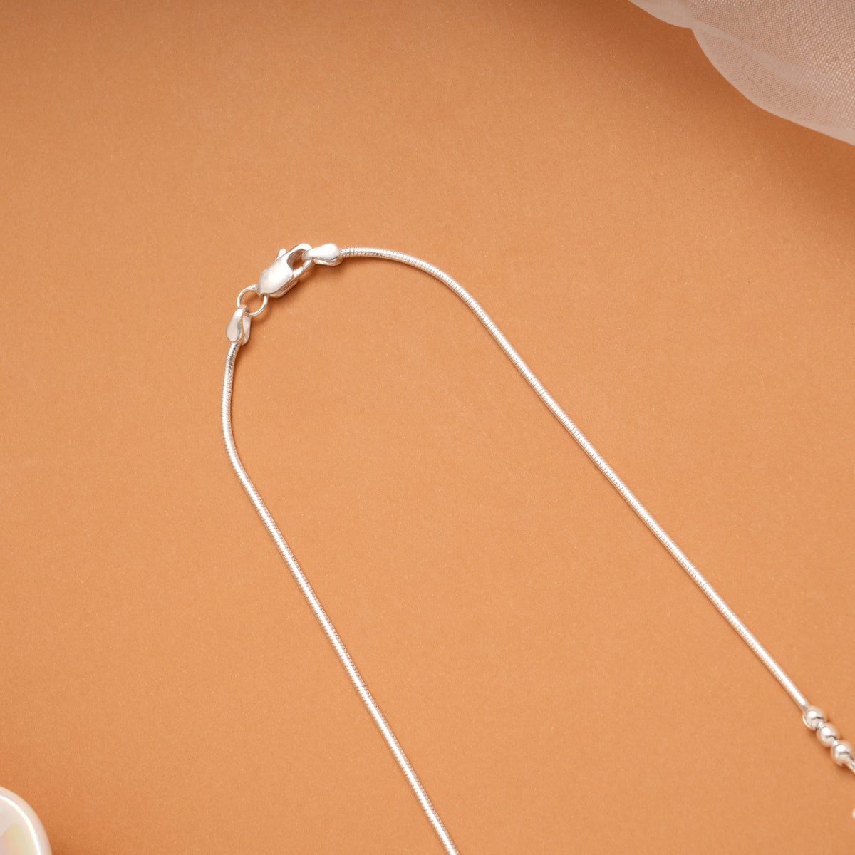 Minimal Triple Silver Beads Women’s Chain
