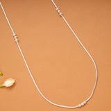 Minimal Triple Silver Beads Women’s Chain