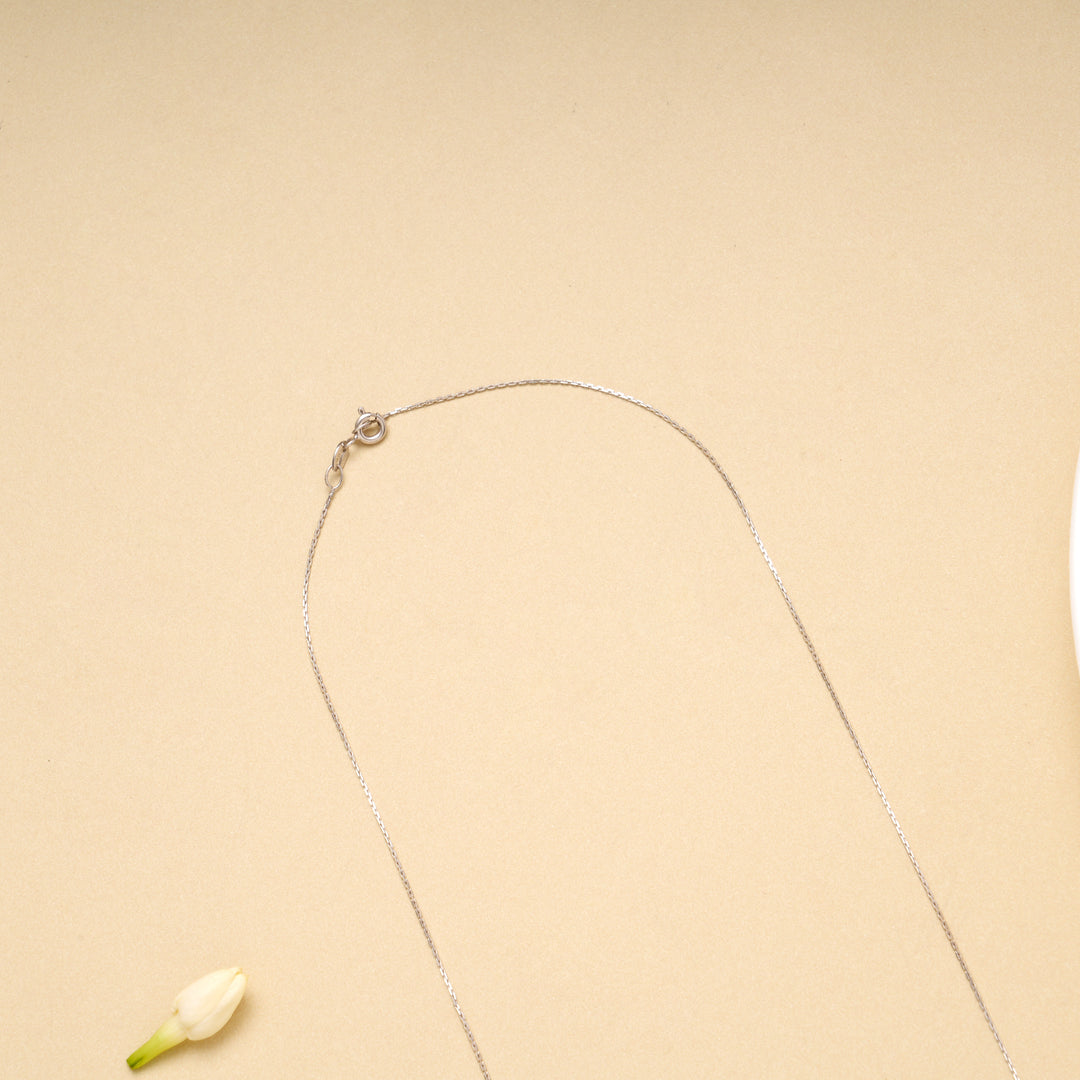 Minimal Slim Box Design Silver Chain
