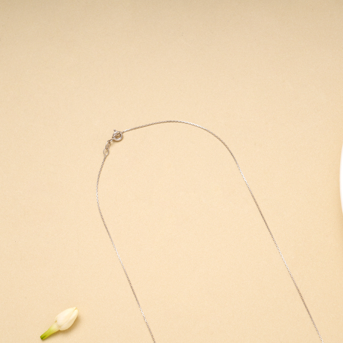 Minimal Slim Box Design Silver Chain