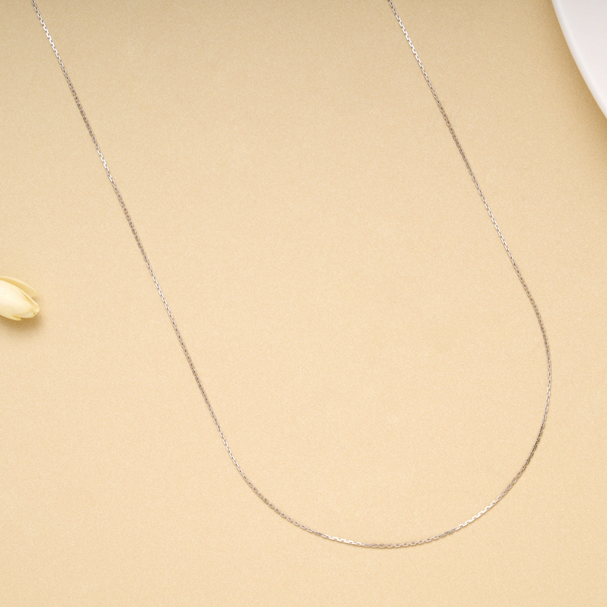 Minimal Slim Box Design Silver Chain