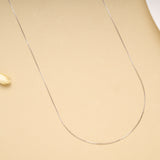 Minimal Slim Box Design Silver Chain