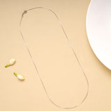 Minimal Slim Box Design Silver Chain