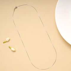 Minimal Slim Box Design Silver Chain