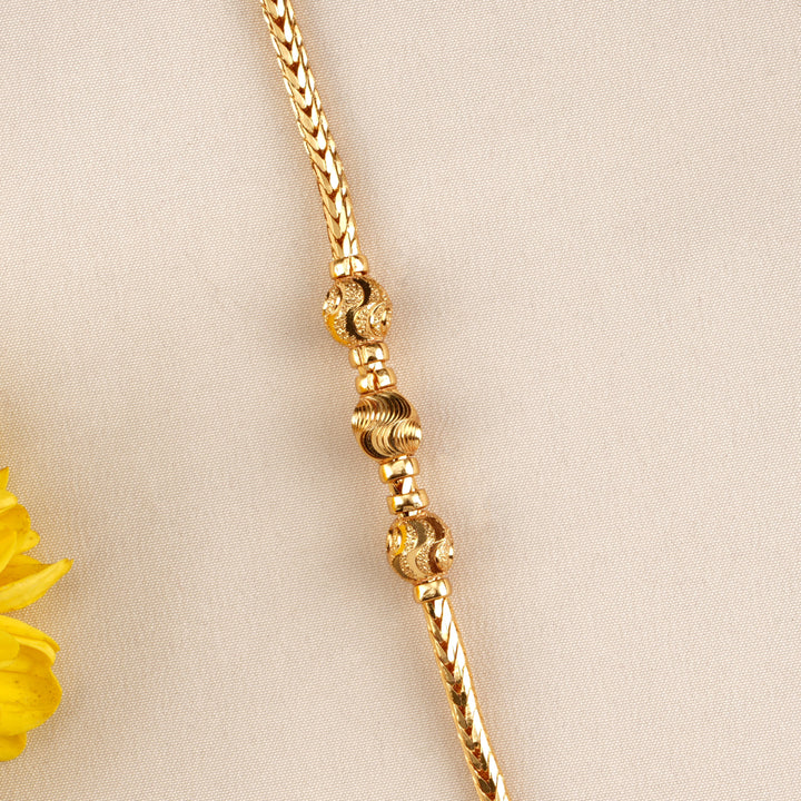 Graceful Round Bead Mugappu Chain