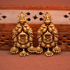 Antique Temple Design Jhumka Earrings