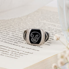 Spiritual Om Symbol Silver Ring