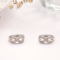 Authentic Infinity Silver Hoop Earring