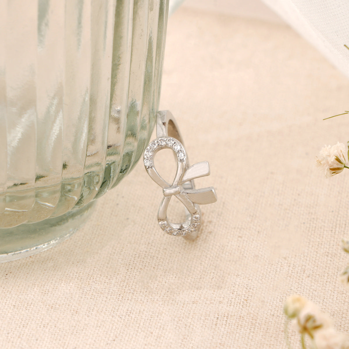 Trendy Infinity & U-Shape Ring