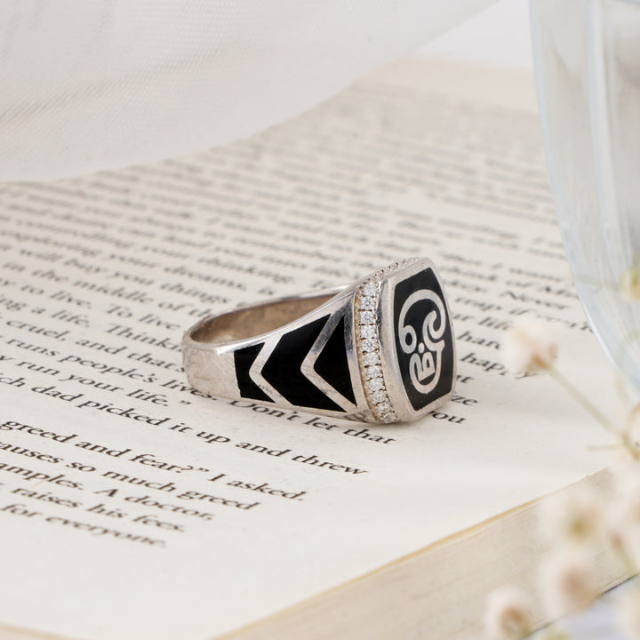 Spiritual Om Symbol Silver Ring