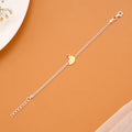 Tiny Yellow Duckling Enamel Silver Baby Bracelet
