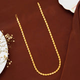 Tiny Leaf Gold Wheat Chain for Women