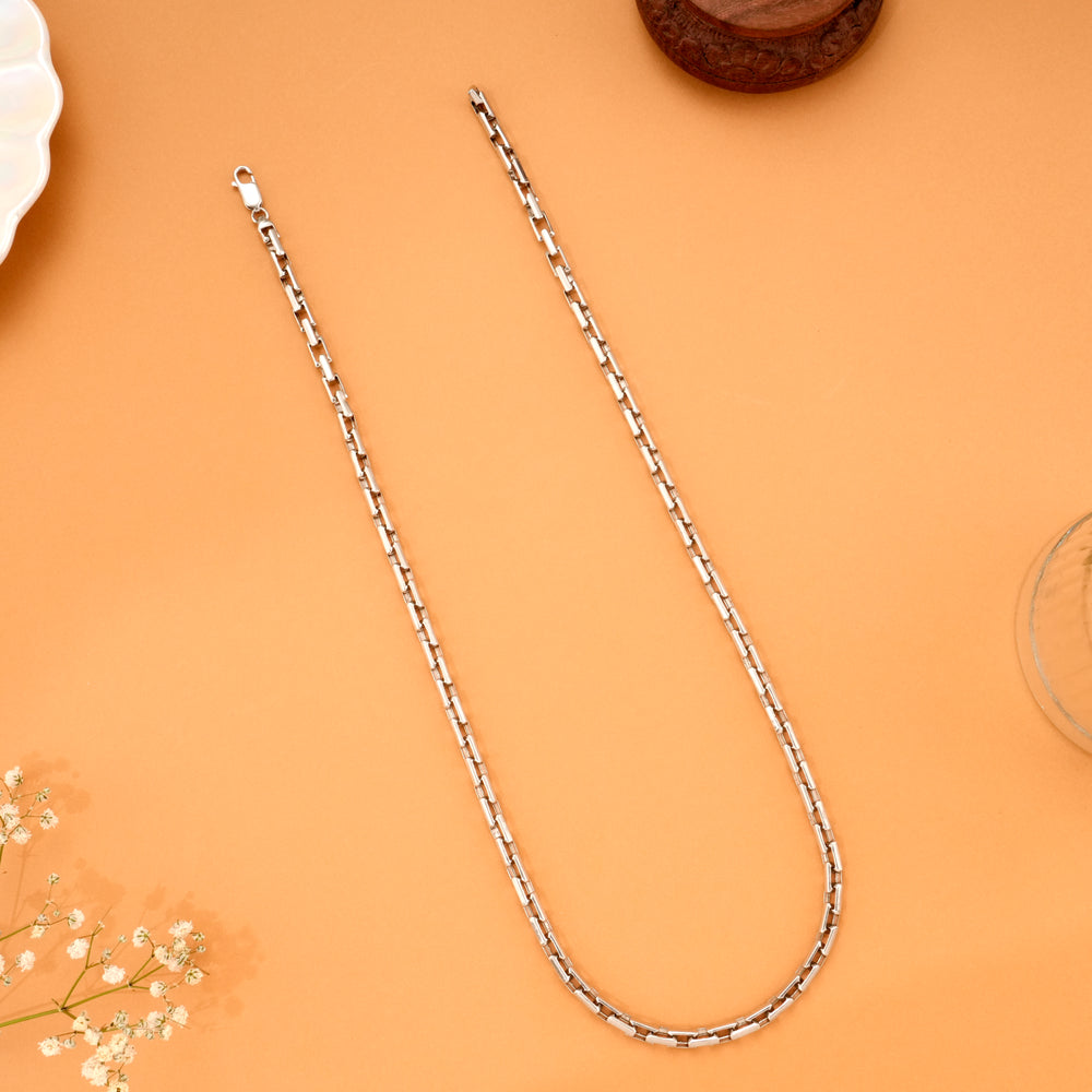 Trendy Box Link Silver Chain
