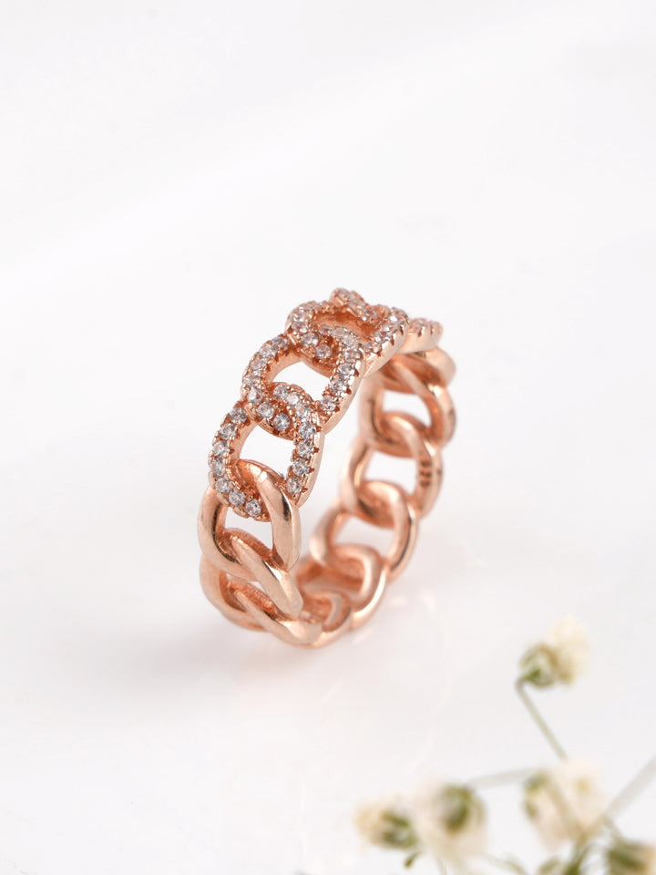 Rose Gold Miami Cuban Link Ring