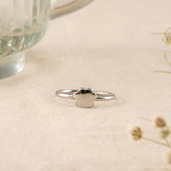 Minimalist Cloud Shape Silver Baby Ring