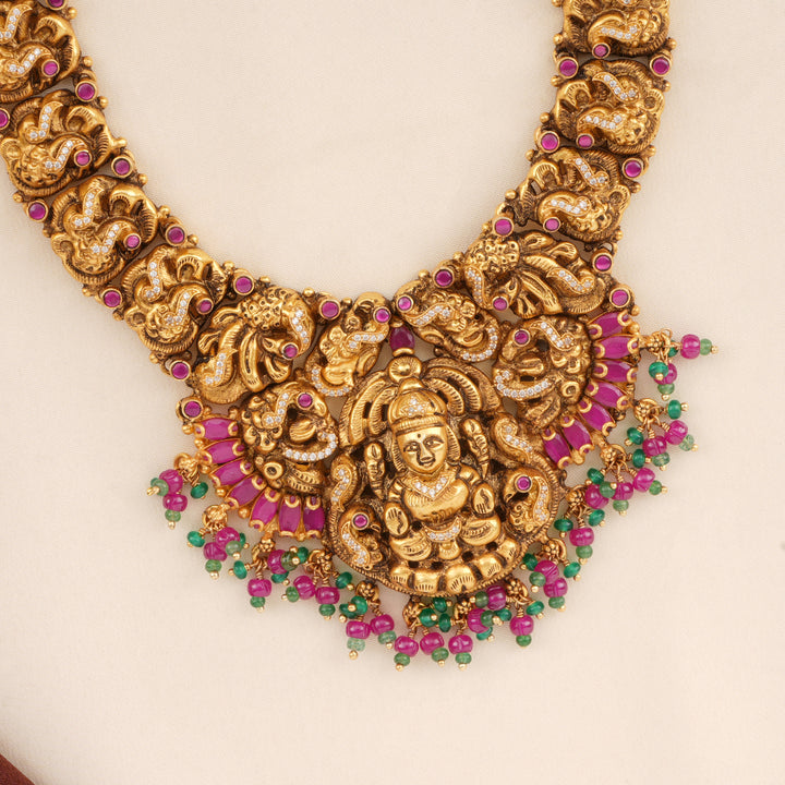 Lakshmi with Dual Beads Temple Haram
