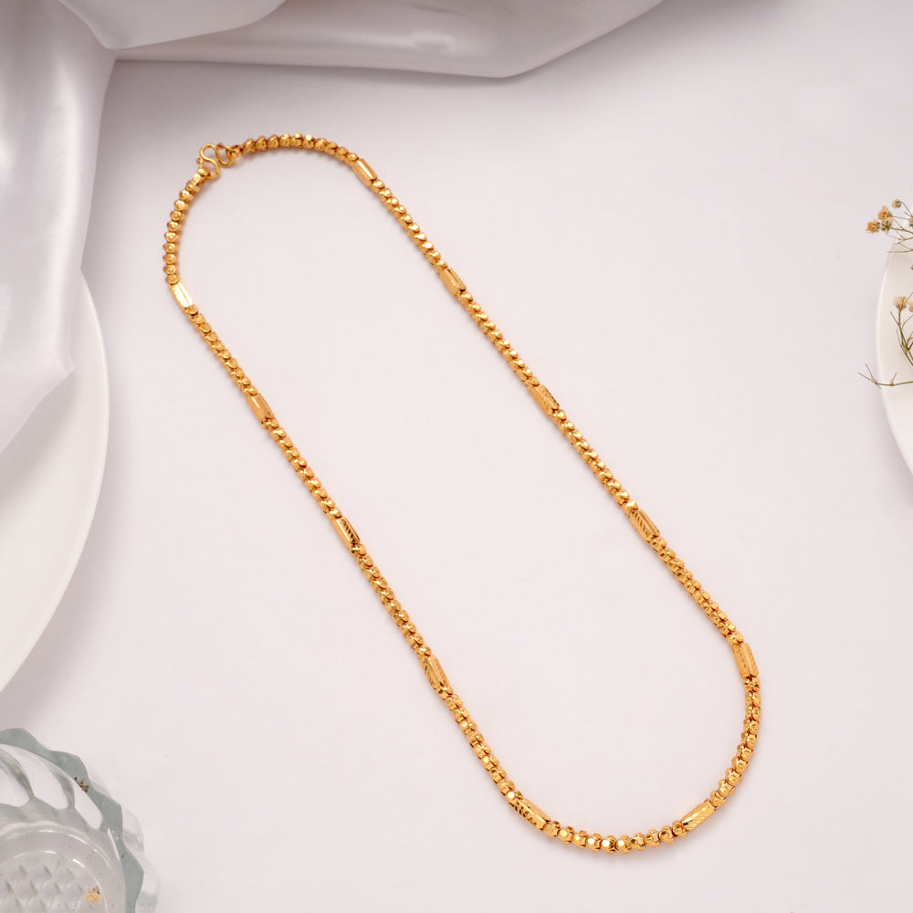 Bold Textured Design Golden Chain