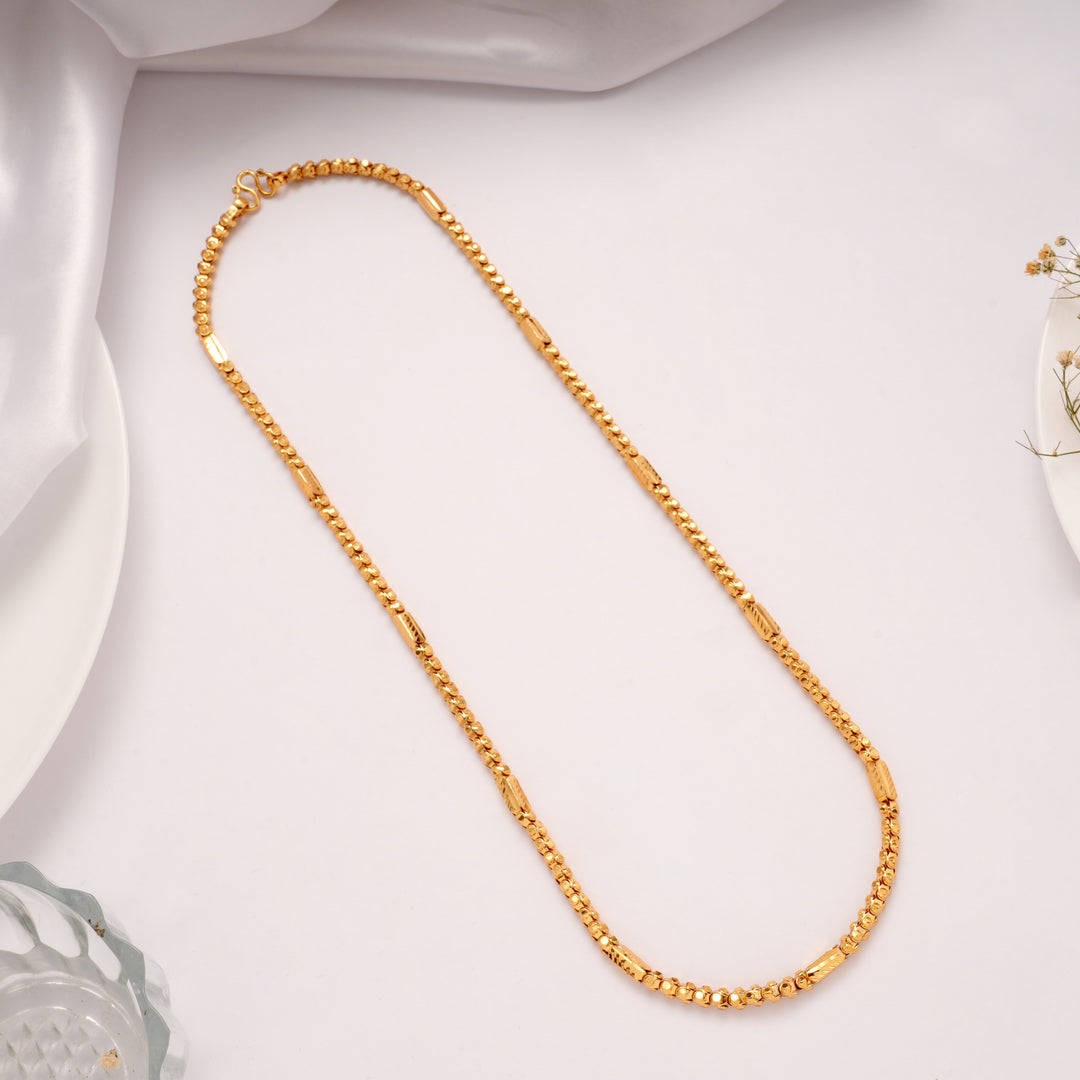 Bold Textured Design Golden Chain